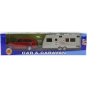 Resim Kırmızı Metal Araçlı Karavan Mk1021 