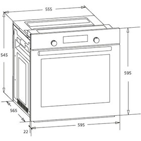 Resim Simfer 7327 60 L Cam Ankastre Fırın Siyah 