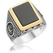 Resim Gümüş Devlet Armalı Erkek Yüzük (510777686) Gumush