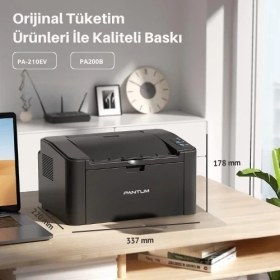 Resim Pantum P2500w Wifi Mono Lazer Yazıcı 