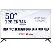 Resim Saba SB50F351 50" 127 Ekran Uydu Alıcılı 4K Ultra HD Smart LED TV 