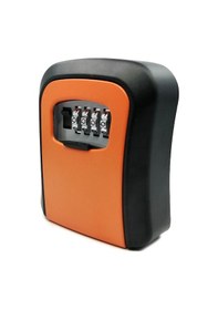 Resim Kosona Alüminyum Kilitli Anahtar Kutusu, 4 Basamaklı Kombinasyon Ve Su Geçirmez Fonksiyonlu, Dış Ve İç Mekanlar İçin Turuncu 