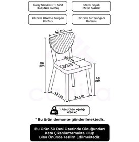 Resim Canisa Arfe Serisi 4 Adet Antrasit Mutfak Sandalyesi Ahşap Kaplama 1. Sınıf Babyface Kumaş Sandalye Antrasit Ayaklar Ahşap Kaplama 