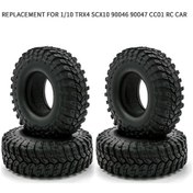 Resim Didadodo 96mm Kauçuk Lastik 1/10 Trx4 Scx10 Rc Araçlar İçin 4 Adet 