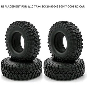 Resim Didadodo 96mm Kauçuk Lastik 1/10 Trx4 Scx10 Rc Araçlar İçin 4 Adet 