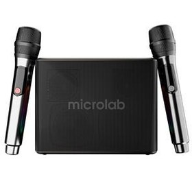 Resim Microlab M60 Vega 100W Rgb 2 Adet Kablosuz Mikrofonlu Bluetooth Karaoke Hoparlör (15.000MAH Batarya) 