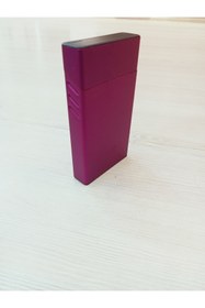 Resim NESGIFT Mor Metal UZUN Ince (SLİM) Sigara Kutusu 
