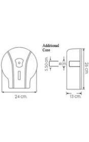 Resim Vialli Mj1 Mini Jumbo Wc Tuvalet Kağıdı Dispenseri Aparatı Beyaz 