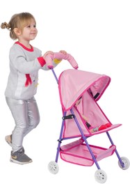 Resim Let's Go Baby Oyuncak Metal Bebek Arabası Oyuncak Puset 