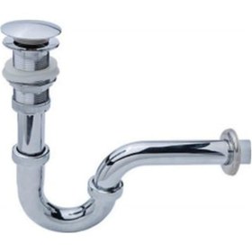 Resim Creavit Donau Lavabo Gideri Krom Lavabo Sifonu Pop Up Ø32 Mm U Borulu Donau 