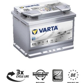 Resim Varta D52 60 Ah Silver Dynamic Start-Stop Agm Akü- Q1-2022 / 366796135 