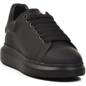 Resim Ayakmod Premium 02028 M Siyah Hakiki Deri Erkek Sneaker Siyah 