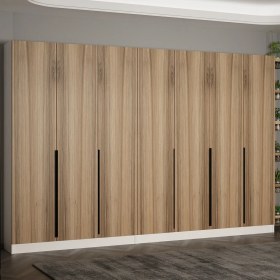 Resim Minar Kale 210 cm 7 Kapaklı 3b Raf Portmanto Beyaz Dore Plus 