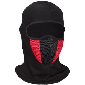 Resim Breen Motorcular Için Kırmızı-siyah Yüz Maskesi- Soğuk, Rüzgar Ve Güneşten Yüz Koruyucu 