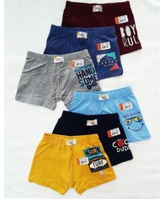 Resim Ilke Erkek Çocuk Likralı Baskılı Boxer 308 - 6 Adet 