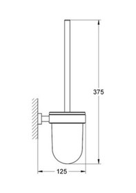Resim Grohe Eurocube Tuvalet Fırçası - 40513001 