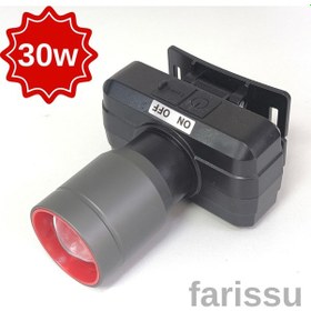 Resim 30w Güçlü Led Kafa Feneri: 7 Saate Kadar Kesintisiz Çalışma Gri 
