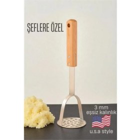 Resim Rivera Tech Rvrhb Hsnet Patates Ezici 3 mm Kalınlık 304 Paslanmaz Çelik Havuç Muz Avokado Ezici 