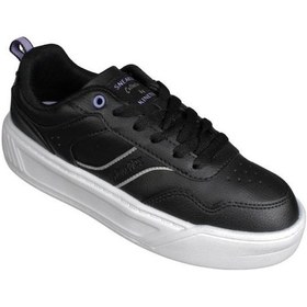 Resim Kinetix Kadın Siyah Pembe Cilt Kalın Taban Sneaker Spor Ayakkabı 001 