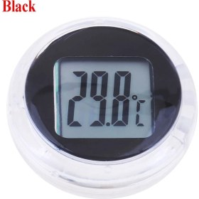 Resim Xifu Shop C Siyah Stil Motosiklet Dijital Termometre Su Geçirmez Motor Saati Araba Içi Saatler (Yurt Dışından) 