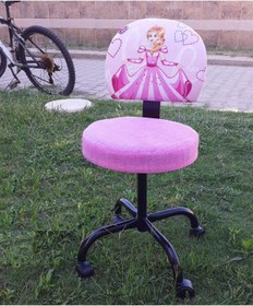 Resim Depolife Prenses Sindirella Desenli Çocuk Ders Çalışma Oyun Faliyet Koltuğu Çocuk Odası Için Koltuk Pembe 