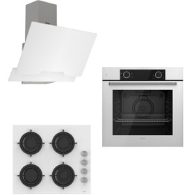 Resim Ferre Pure Cs Serisi Beyaz Ankastre Set ( D064 - Cs206 - Xe61cb ) 