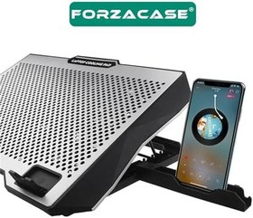 Resim RGB Işıklı 8 Fanlı Yükseklikli Ayarlı Notebook Laptop Soğutucu Fan + Telefon Tutucu FC979 
