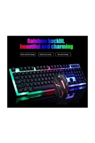 Resim Polygold PG-8017 Led Kablolu Oyuncu Q Klavye Mouse Set 
