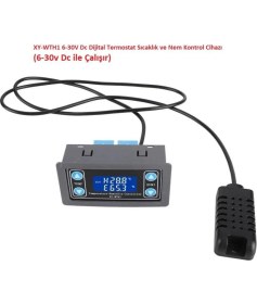 Resim Xy-Wth1 6-30V Dc Dijital Termostat Sıcaklık ve Nem Kontrol Cihazı (6-30V Dc ile Çalışır) 
