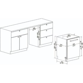 Resim Hafele Orion 12 Kişilik Yarı Ankastre Bulaşık Makinesi 