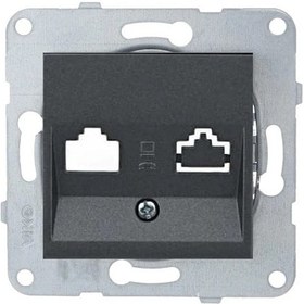 Resim Viko Artline Novella-ternda Füme Data Priz Jacksız Çerçevesiz 