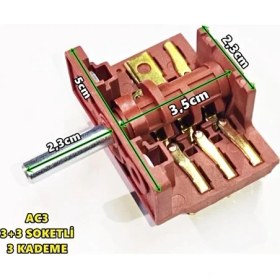 Resim Luxell Şalter 3+3 Çevirmeli Fırın 