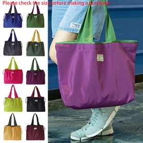 Resim Çekme ipi moda süpermarket alışveriş çantası katlanabilir alışveriş çantası yeniden kullanılabilir seyahat market çantası 