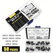 Resim Chuangyinshop 50 Adet Vanyky Mos Fet Kiti 10 Farklı Değer Irf510 Irf840 Elektronik Projeler Saklama Kutusu 