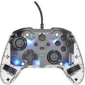 Resim Cbtx Microsoft Xbox One / Pc Xo300 Rgb Işıklı Kablolu Gamepad Şeffaf Uyumlu 