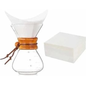 Resim AyrStore Epinox Kahve Filtresi - Kağıt Cam Kahve Demleme Beyaz (Chx-15) 