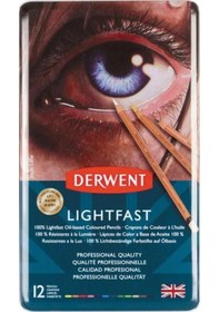 Resim Derwent Lıghtfast Kuru Boya 12'li Metal Kutu 