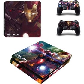 Resim Kt Grup Iron Man Playstation 4 Slim Kasa Sticker Kaplama-02 