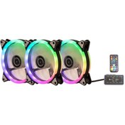 Resim PERFORMAX GAMİNG Performax Aurora Rgb 120mm Üçlü Fan Kiti Kumandalı 