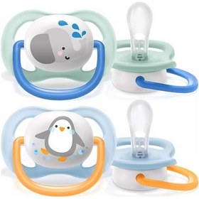 Resim Philips Avent Ultra Air Emzik 2'li 0 - 6 Ay SCF080/05 Mavi - Yeşil 
