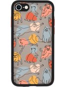 Resim mooodcase Iphone Se 2020 Uyumlu Kamera Lens Korumalı Sevimli Kedi Figürleri Telefon Kılıfı 