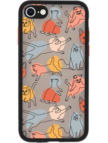 Resim mooodcase Iphone Se 2020 Uyumlu Kamera Lens Korumalı Sevimli Kedi Figürleri Telefon Kılıfı 