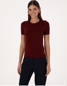 Resim Pierre Cardin Kadın Vişne Kazak /triko 50316341-vr223 Vişne 