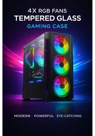 Resim J-Tech Dream i5-3470 16 GB 256 GB SSD 4 GB R7240 24" Dos Masaüstü Oyuncu Bilgisayar 