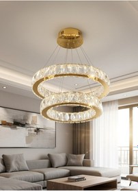 Resim Gn Gen Aydınlatma Plaket Kristal Taş Işlemeli Gold Paslanmaz Ledli 30-40 Cm 3 Renk 