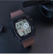 Resim Oldfriend 1 Adet Fonksiyonel Luminous Tarih Alarm Kronometreli Şık Brown Dijital Saat Diğer 