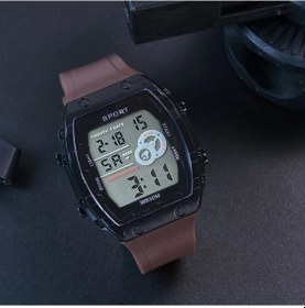 Resim Oldfriend 1 Adet Fonksiyonel Luminous Tarih Alarm Kronometreli Şık Brown Dijital Saat Diğer 