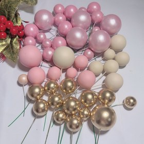 Resim 16/19/22/24 Parça Pasta Süsleme Topları - Pastel Pembe, Bej, Altın Renkli Küre Dekorasyonlar - Düğün, Doğum Günü, Parti Pasta & Cupcake Süslemeleri - Dayanıklı Plastik, Elektriksiz Kullanım - Prensesler İçin, Cadılar Bayramı, Noel, Hanuka Partileri - Tatlı Masası Dekoru, Şenlikli Aksesuarlar, Yüksek Kalite Bitiş, Tüketilebilir Süsler, Etkinlik Planlayıcıları için Halloween ve Noel Malzemeleri 
