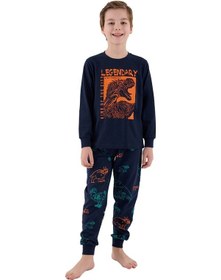 Resim Rolypoly Rp3671-2 Erkek Çocuk Kışlık İkili Pijama Takım Lacivert 