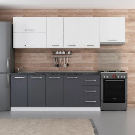 Resim Minar 265 cm Mutfak Dolabı Beyaz Antrasit 265-A7 